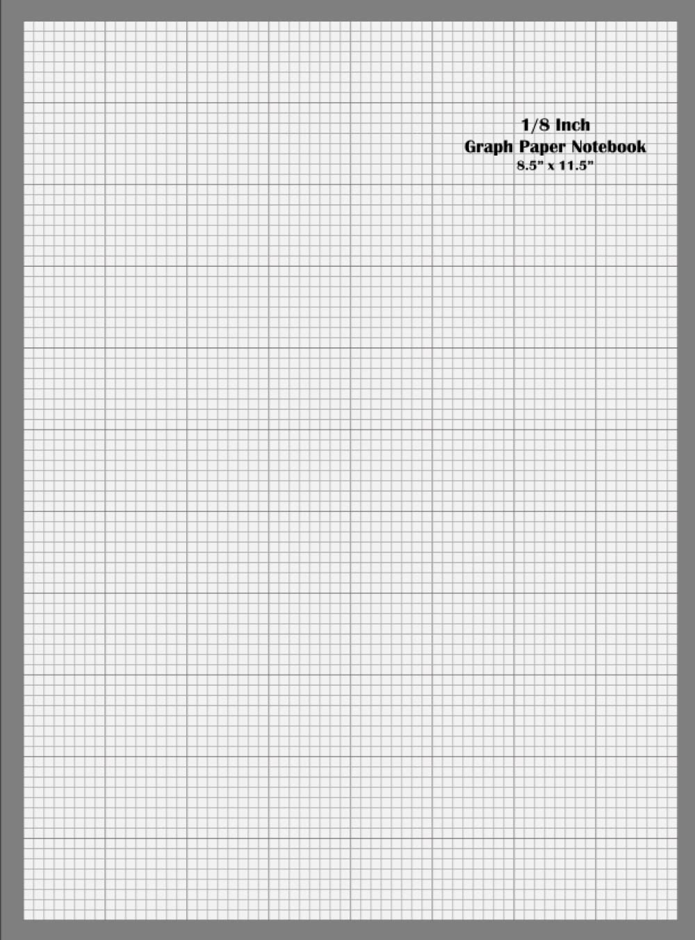 1 8 Inch Graph Paper Notebook 8 Squares Per Inch Grid Ruled Paper Pad 8 X 8 Quad Rule Notepad 100 Pages 50 Sheets 90gsm White Large 8 5 X Engineering Science 