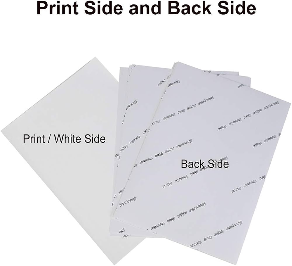 10 X Printable Heat Transfer Vinyl Paper Inkjet Printer Iron On HTV Dark Fabric Or T Shirt A4 Size Amazon de Home Kitchen