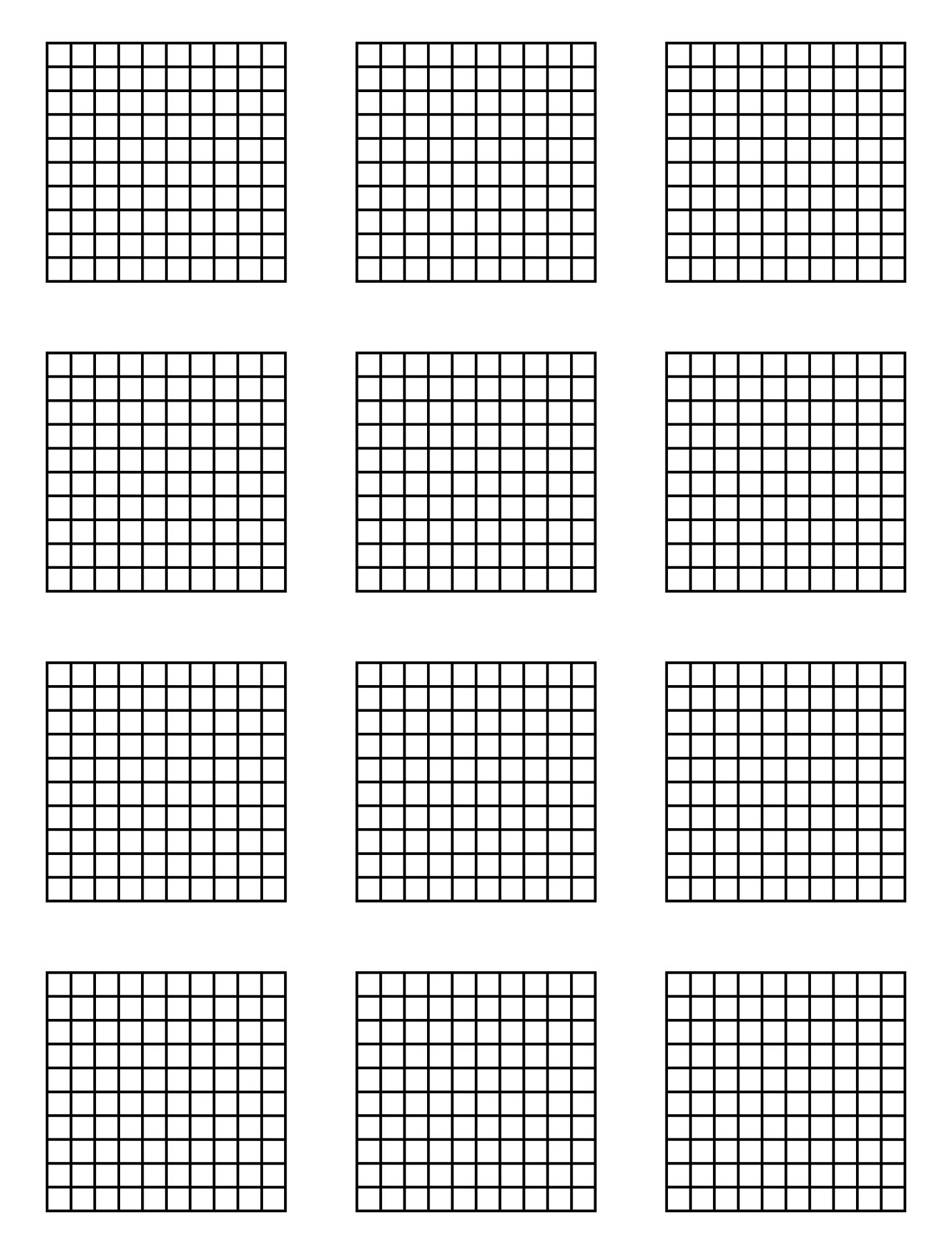 10x10 Graph Paper