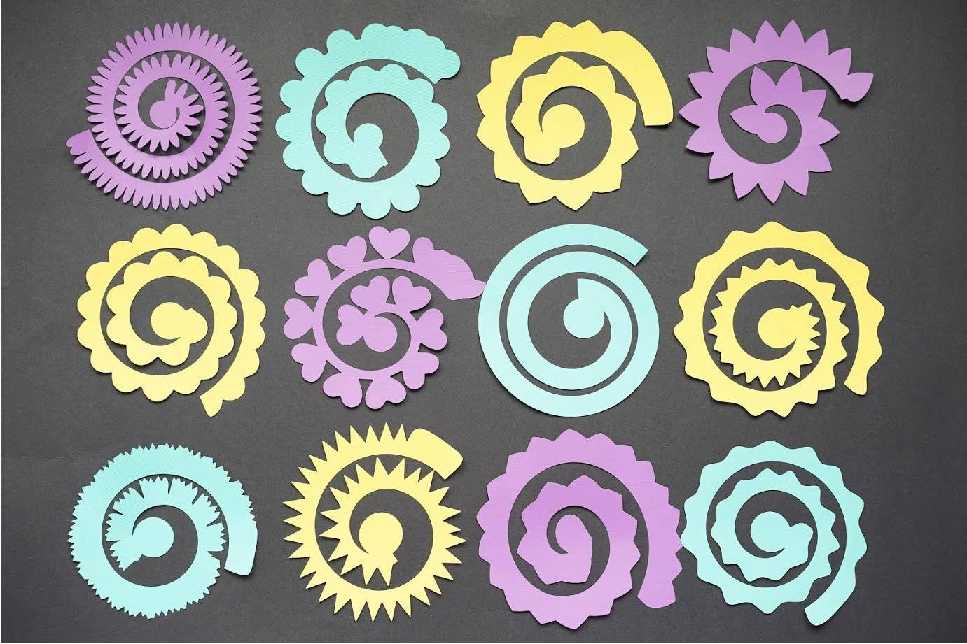 Printable Rolled Paper Flower Template