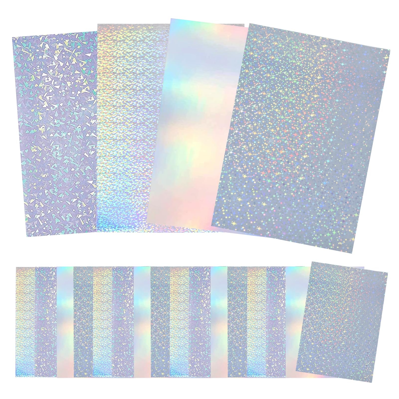 12 Holographic Sticker Paper Sheet Hologram Paper A4 Hologram Film Holographic Sticker Paper Printable Sticker Paper Waterproof Holographic Vinyl Film For Laser And Inkjet Printers Amazon de Stationery Office Supplies