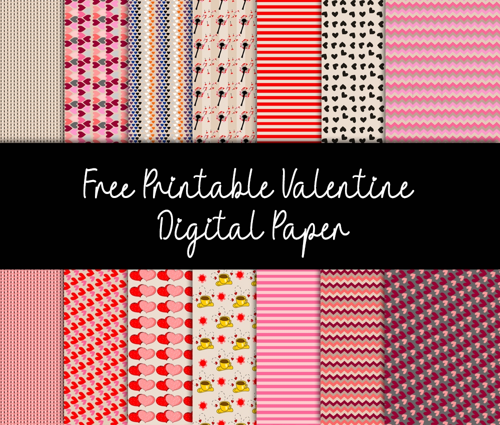 14 Cute Free Printable Valentine s Day Digital Papers