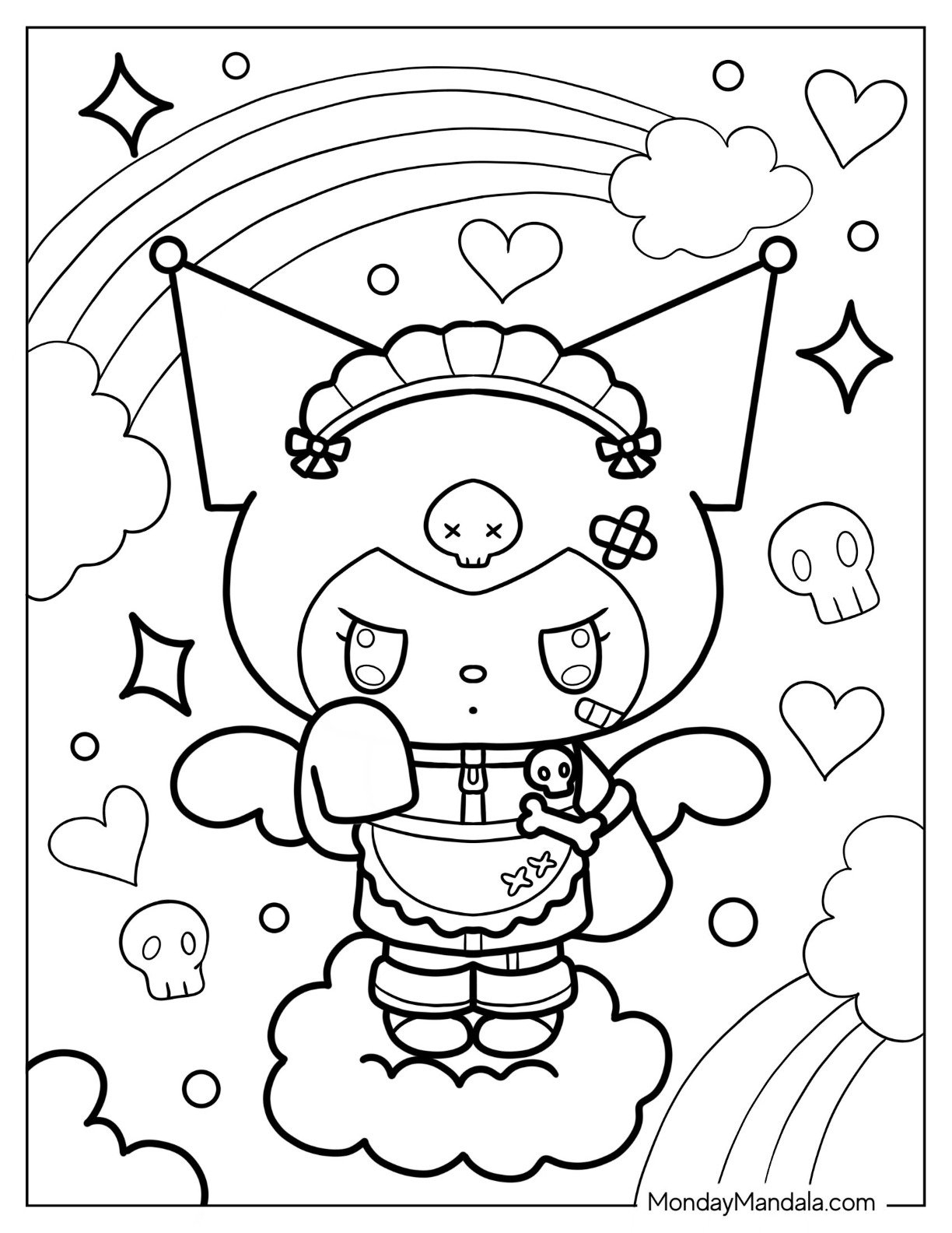 Printable Kuromi Paper Craft