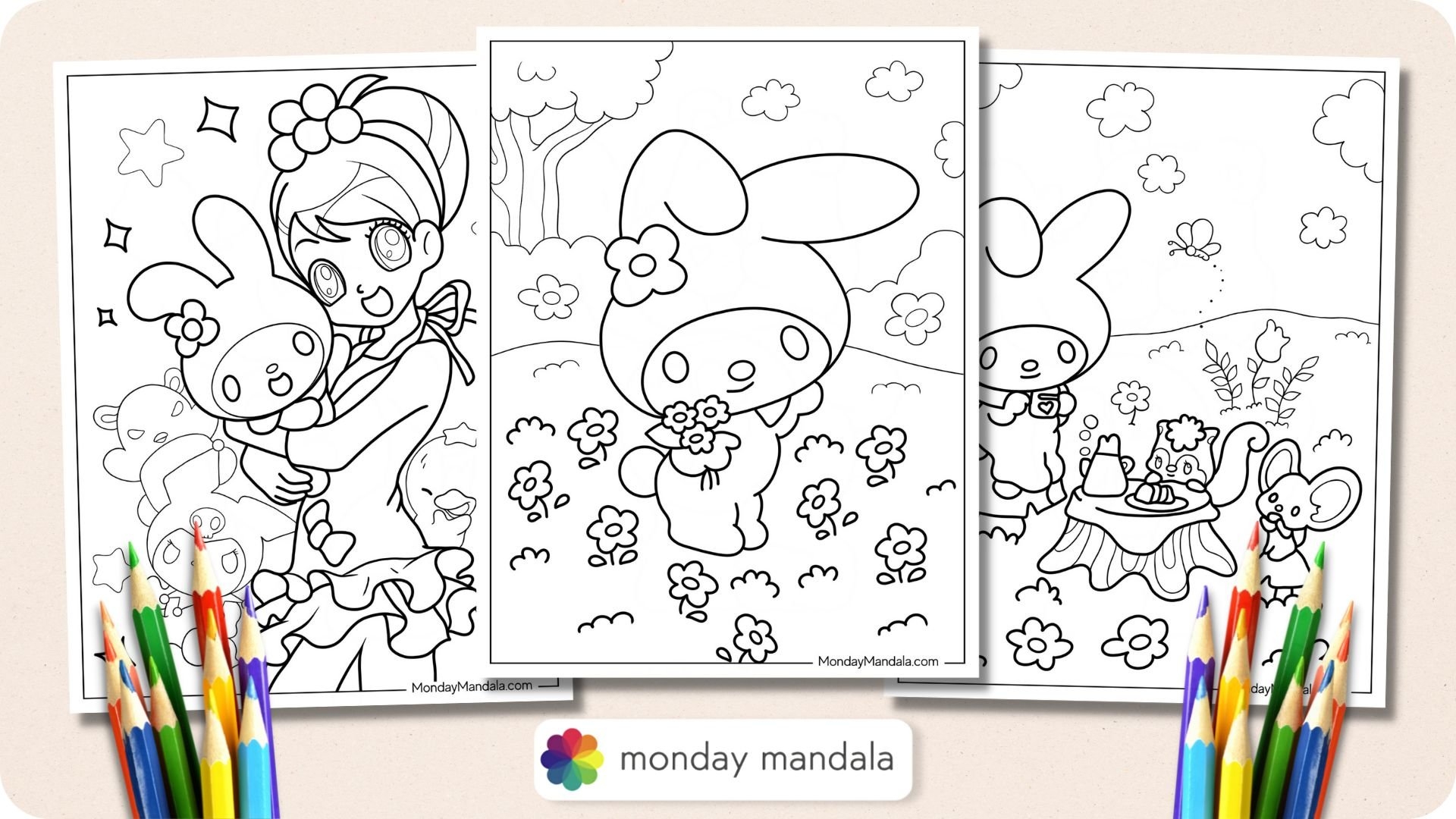 24 My Melody Coloring Pages Free PDF Printables 