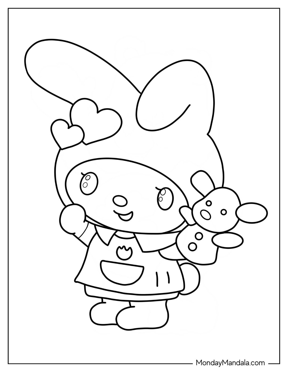 24 My Melody Coloring Pages Free PDF Printables 