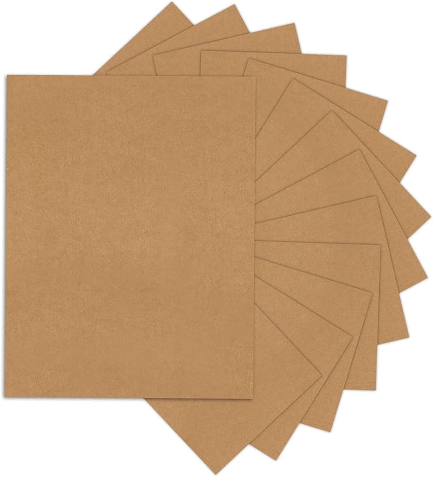 24 Sheets Kraft Paper Brown Cardboard 8 5 X 11 Cm Goefun 36 3 Kg Cardboard Stock Printer Paper For Invitations Menus Crafts DIY Cards Amazon de Stationery Office Supplies