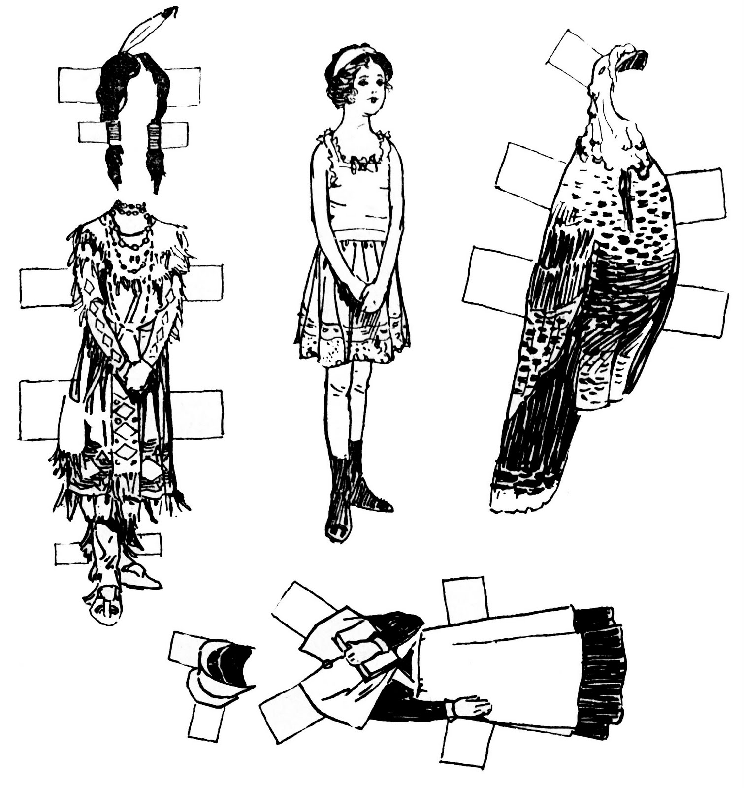 Printable Black And White Paper Dolls