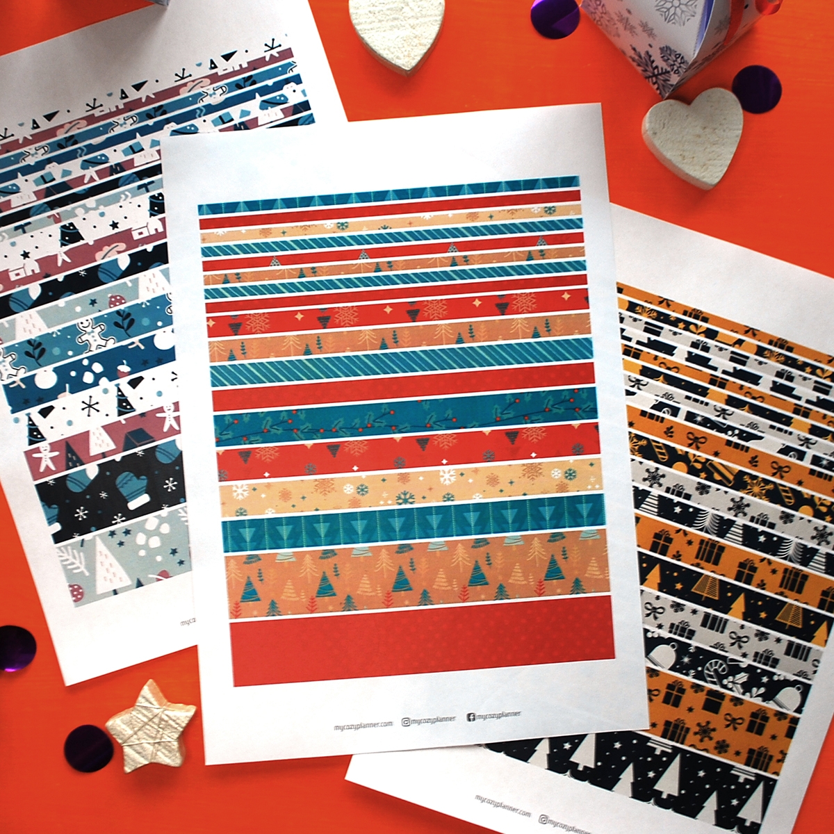 3 Free Printable Washi Tape Sheets