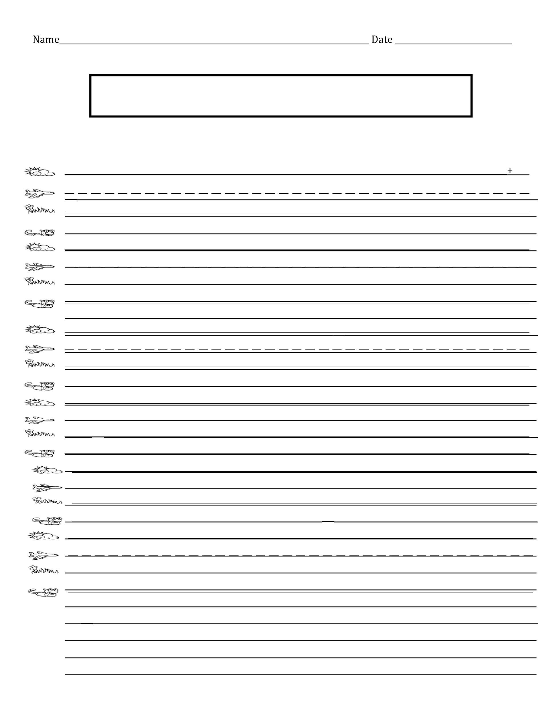 Lined Sheet Of Paper Printable