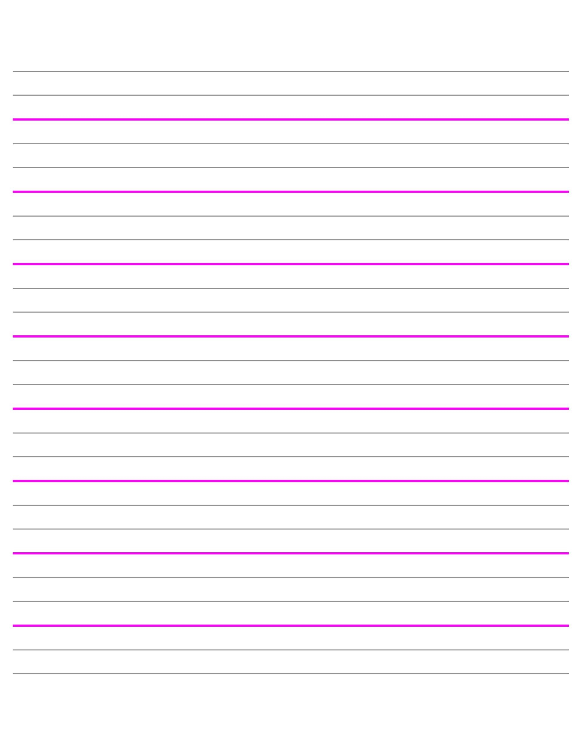Writing Lined Paper Printable