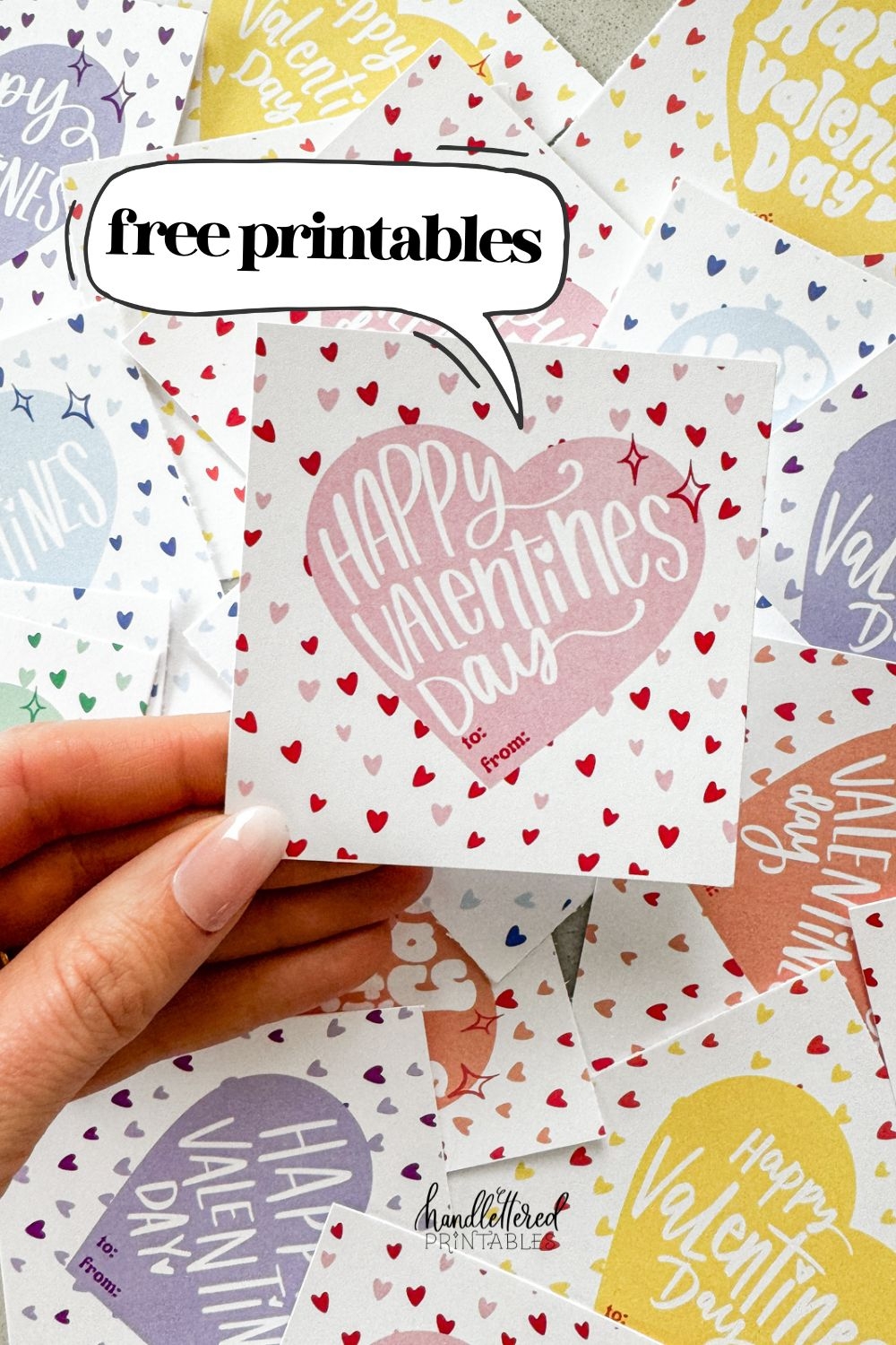36 Free Printable Happy Valentine s Day Cards Hand Lettered Printables