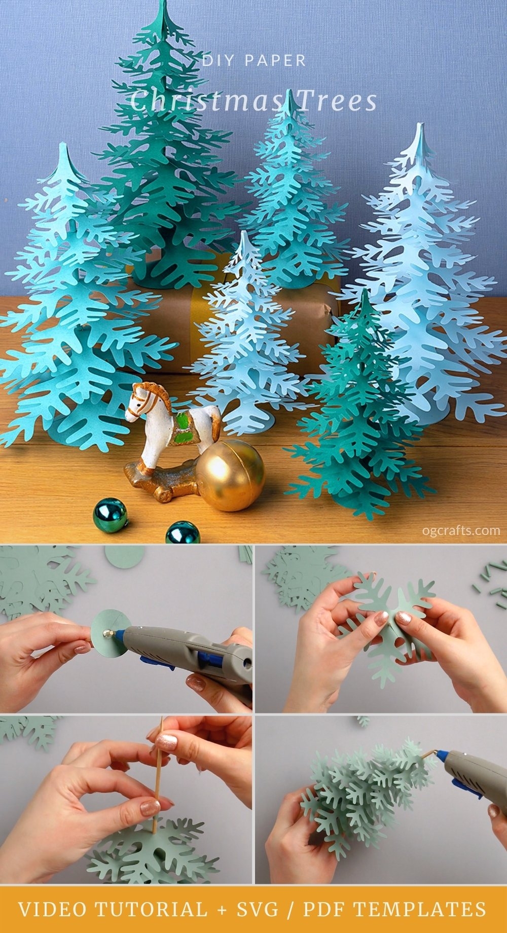 3D Christmas Tree SVG DIY Paper Christmas Tree Template