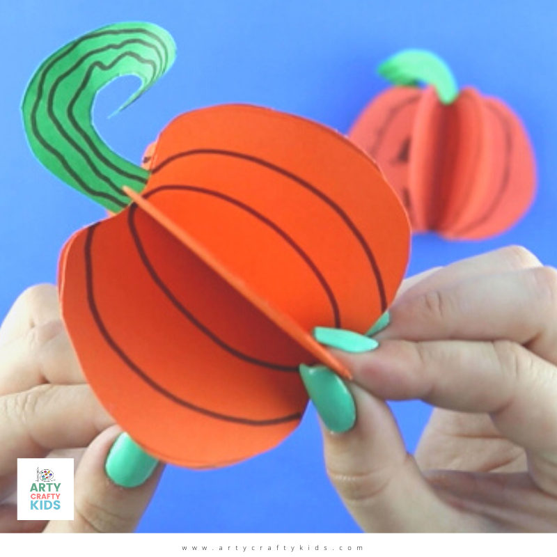 3D Paper Pumpkin Craft Arty Crafty Kids