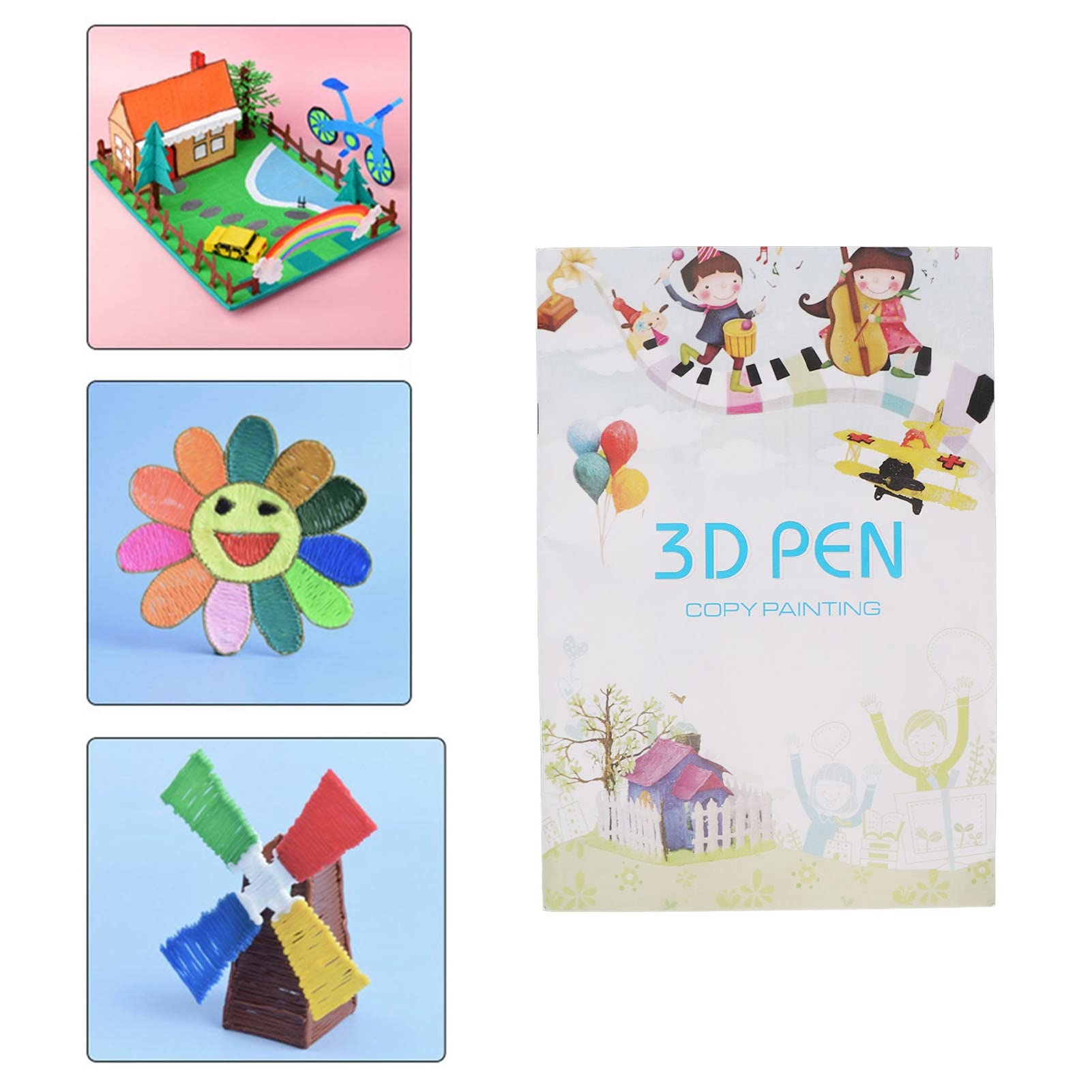 3D Printer Drawing Paper 20 Sheets 40 Patterns 3D Printer Painting Shapes Paper Stencils For 3D Printing Pen Graffiti Stencil Printing Paper DIY Gift Transparent PVC Board Amazon de Home Kitchen