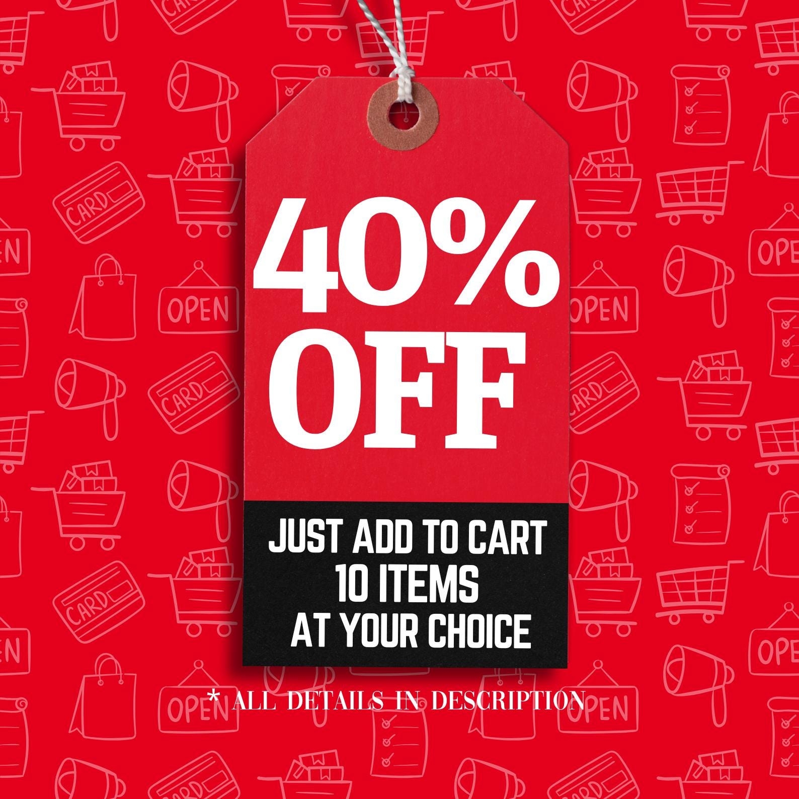 40 Off Discount Etsy
