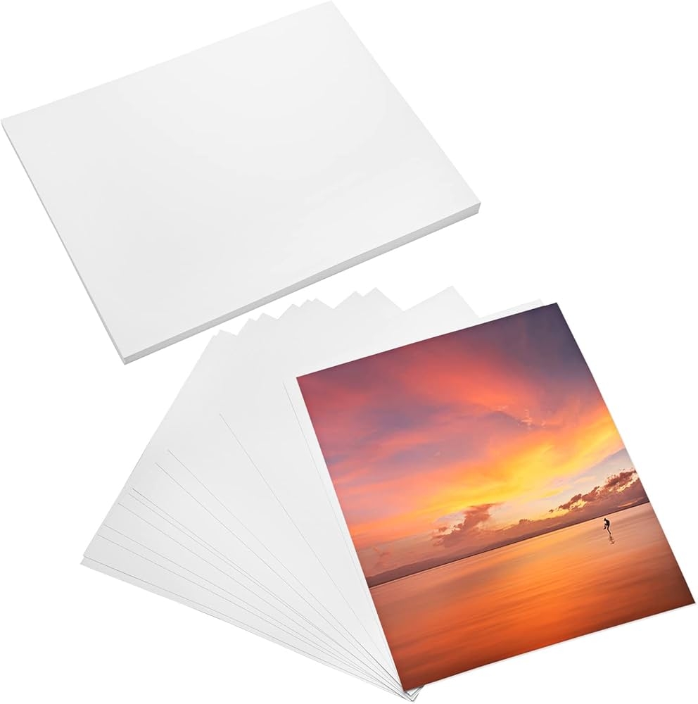 50 Sheets Glossy Photo Paper 8 X 10 Inch Photo Paper For Printer Images Inkjet Printers Photo Papers 180 GSM Suitable For Flyers Calendars And Brochures Amazon de Stationery Office Supplies