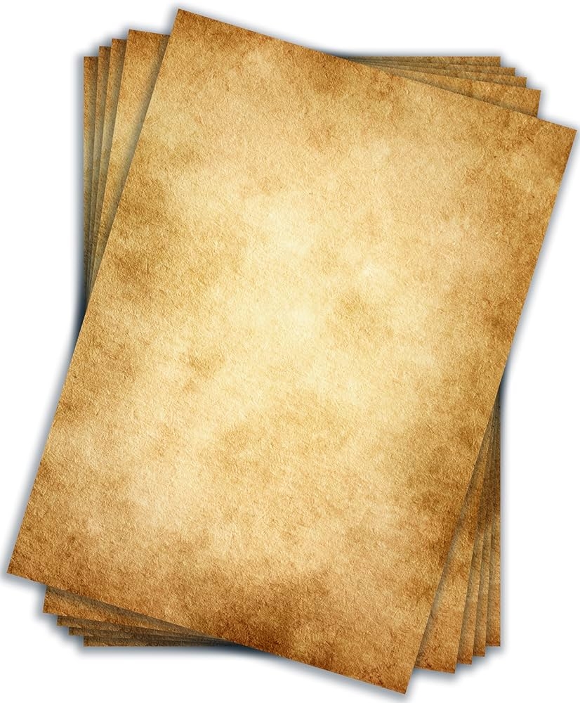 50 Sheets Letter Paper DIN A4 Vintage Medieval Old Paper Certificate Printable 120 G m Paper Amazon de Stationery Office Supplies