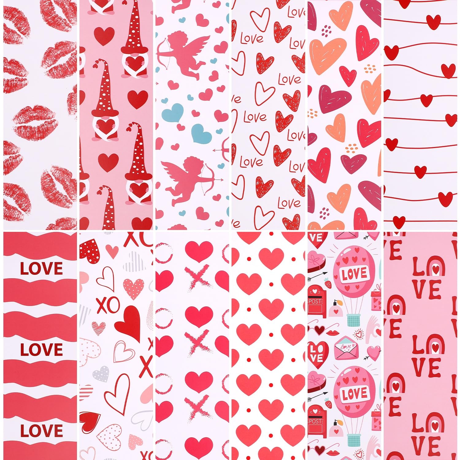 60st Valentine s Day Pattern Papers 12 Designs Heart Scrapbook Paper Double Sided Pattern Paper For Crafts Flat Folded For DIY Crafts Card Making Scrapbook Photo Album Decor 140 X 210 Mm Amazon de 