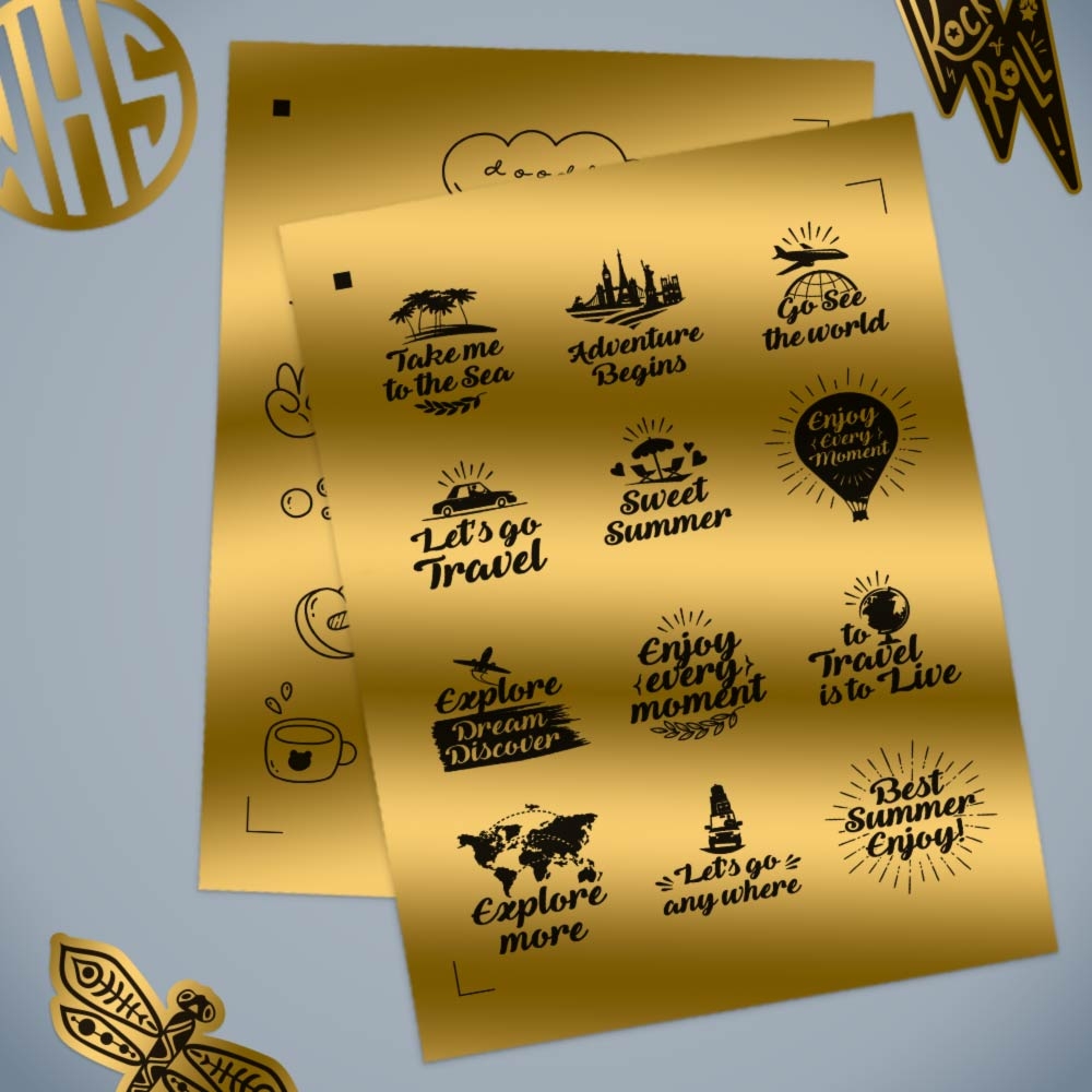 8 5 X 11 Sticker Paper Gold Foil Inkjet OL177GI