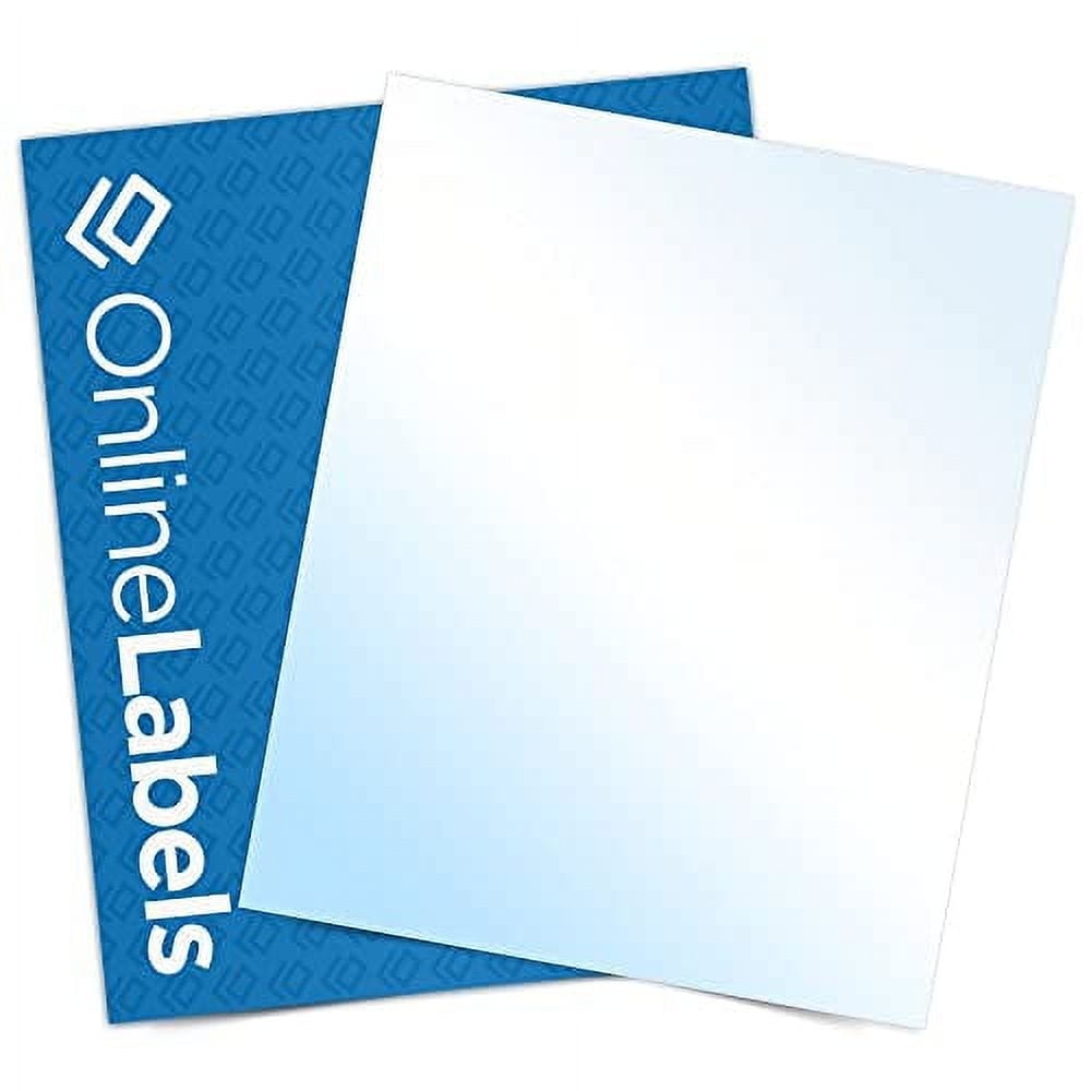 8 5 X 11 White Gloss Sticker Paper Inkjet Printers Only Full Sheet Labels Online Labels 10 Sheet Pack Walmart