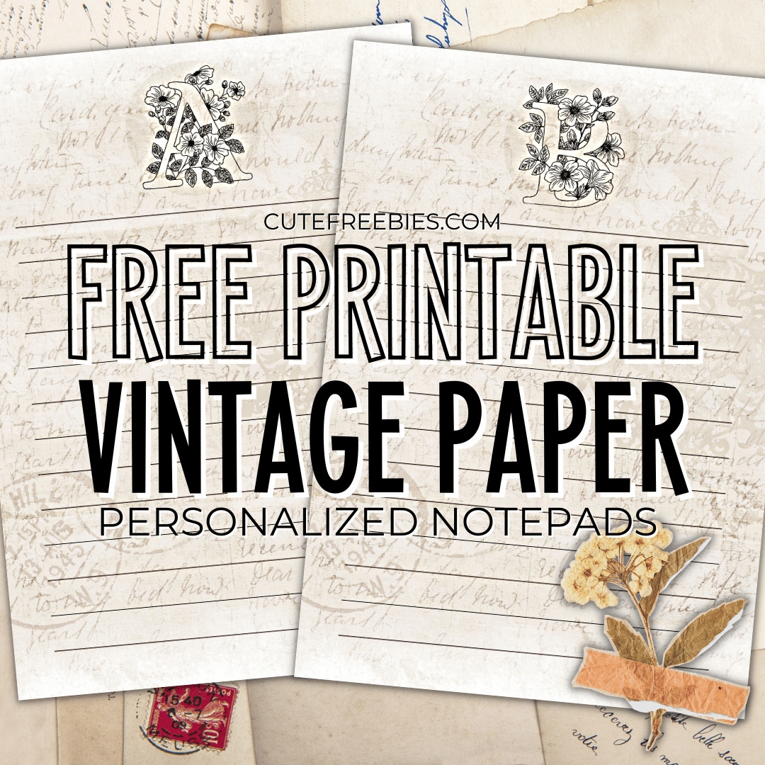 A Z Free Printable Vintage Paper Floral Letters Cute Freebies For You