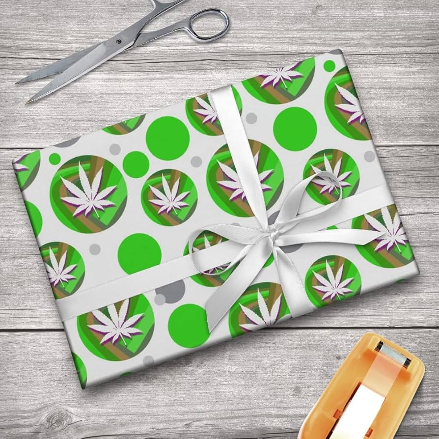 Amazon GRAPHICS MORE Marijuana Leaf Pot Weed Psychedelic Gift Wrap Wrapping Paper Roll Health Household