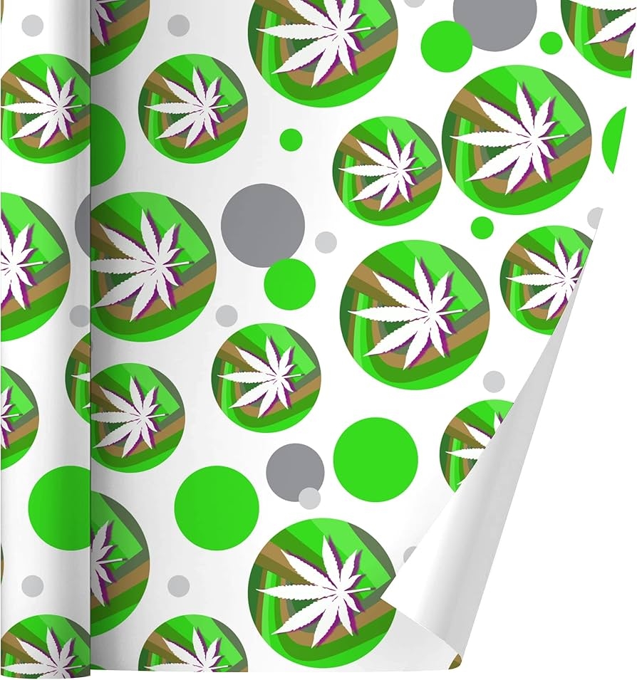 Amazon GRAPHICS MORE Marijuana Leaf Pot Weed Psychedelic Gift Wrap Wrapping Paper Roll Health Household