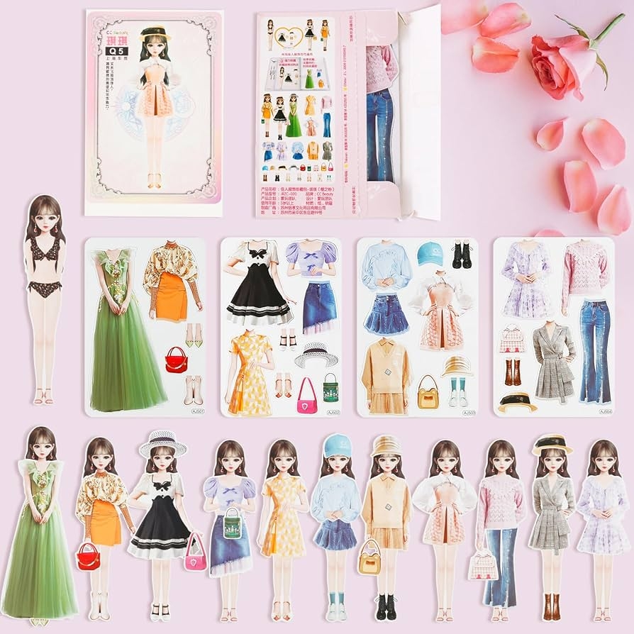 Amazon HOTBEST Magnetic Dress Up Baby Paper Dolls Magnetic Princess Dress Up Paper Doll Doll Clothes Puzzle Magnet Dress Up Games Pretend And Play Travel Playset Toy For Girls Birthday Gift A 