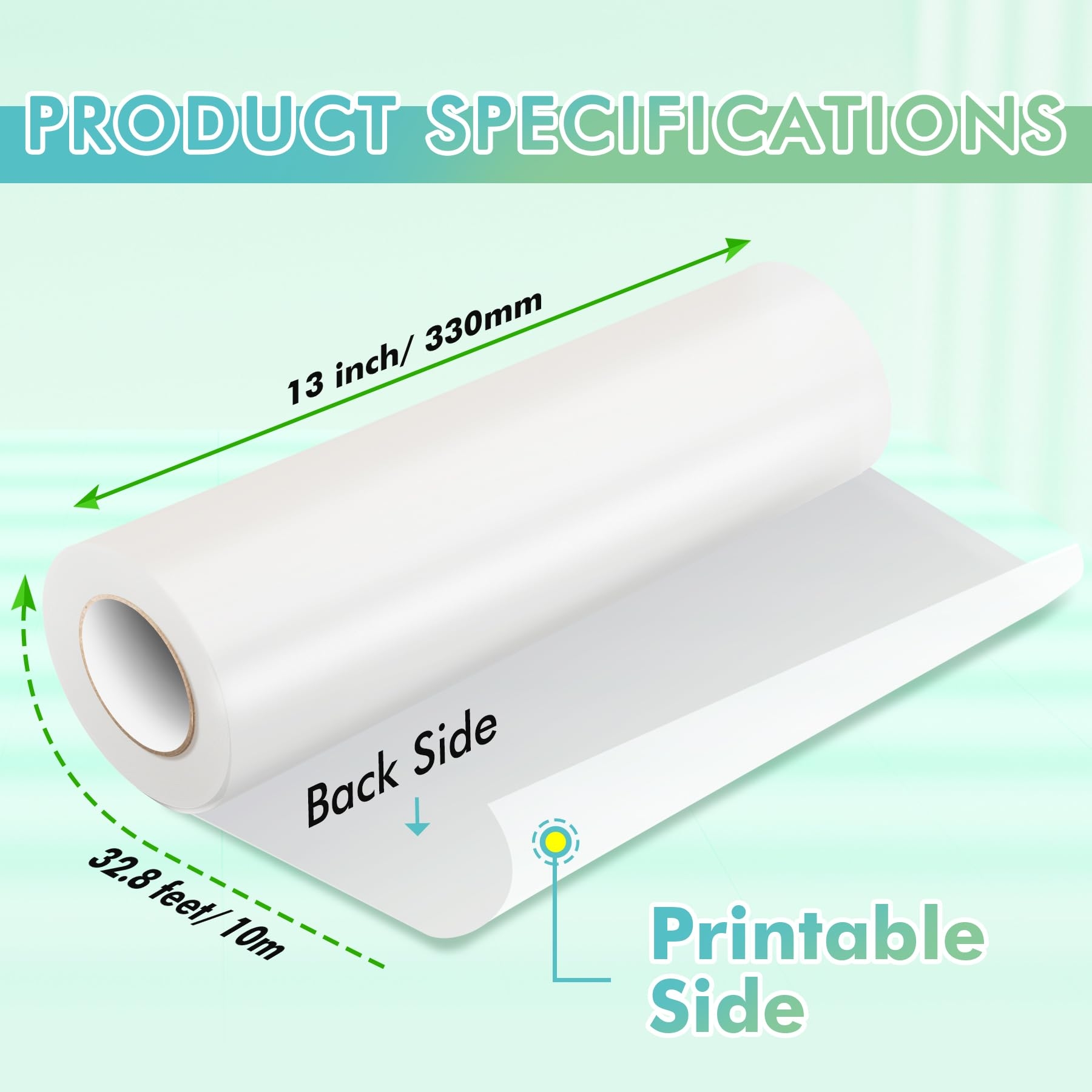 Amazon Koala Printable Vinyl Sticker Paper Roll For Inkjet Printers 13 Inch X 32 8 Ft White Matte Sticker Paper Water Resistant And Durable Sticker Pritner Paper Office Products