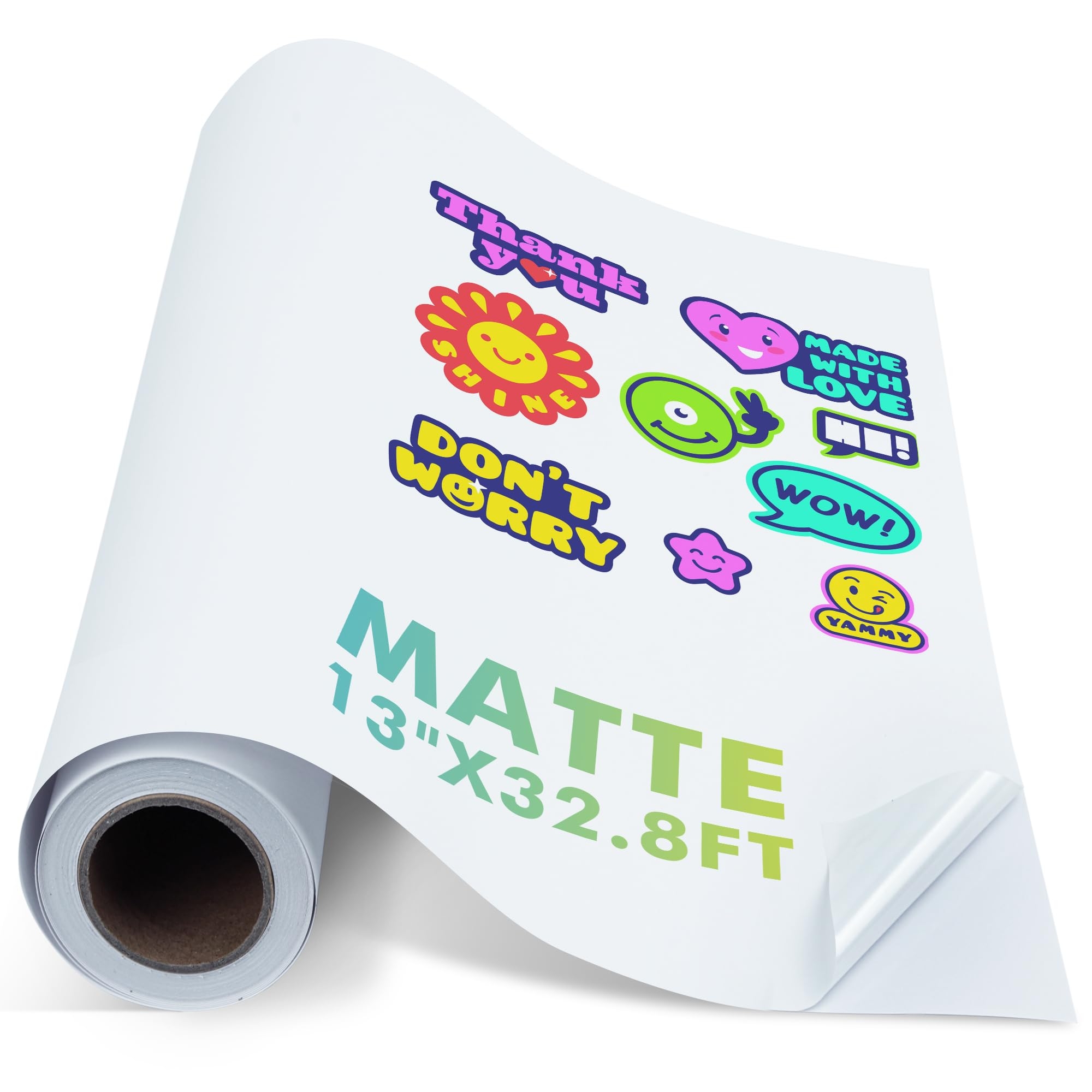 Amazon Koala Printable Vinyl Sticker Paper Roll For Inkjet Printers 13 Inch X 32 8 Ft White Matte Sticker Paper Water Resistant And Durable Sticker Pritner Paper Office Products