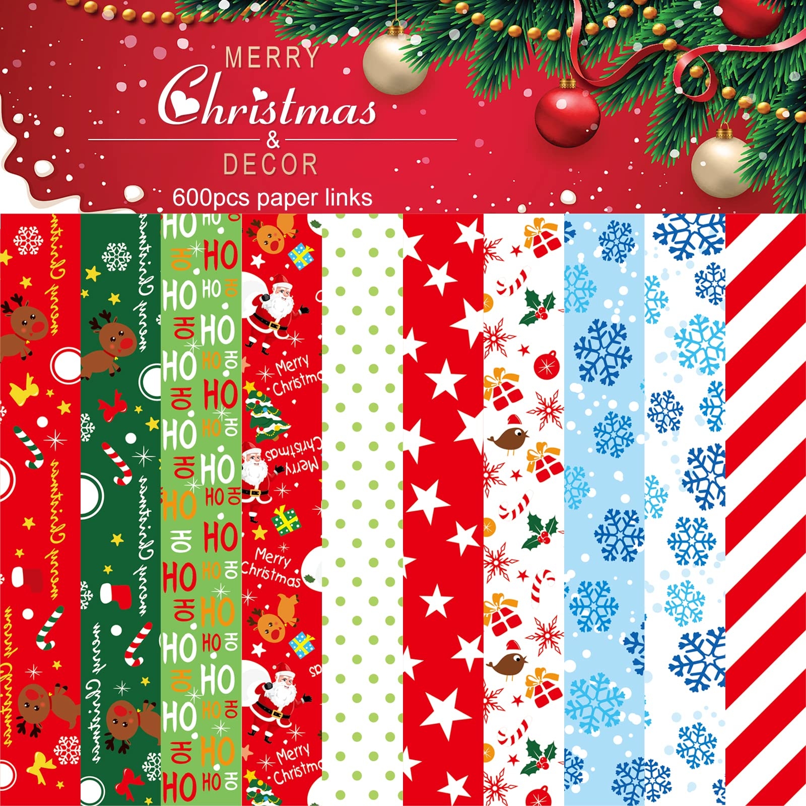 Christmas Paper Chains Printable