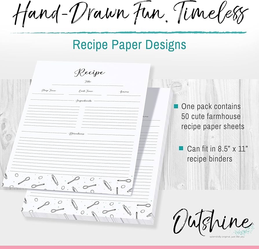 Recipe Paper Printable