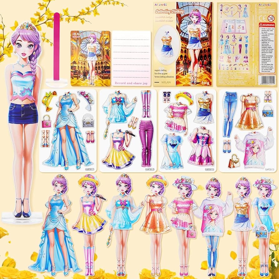 Amazon PainZieteg Magnetic Dress Up Dolls Magnetic Princess Dress Up Paper Dolls Magnetic Dress Up Dolls For Girls Ages 4 7 Learning Created Imagine Set Birthday Gift Joy Toys Games