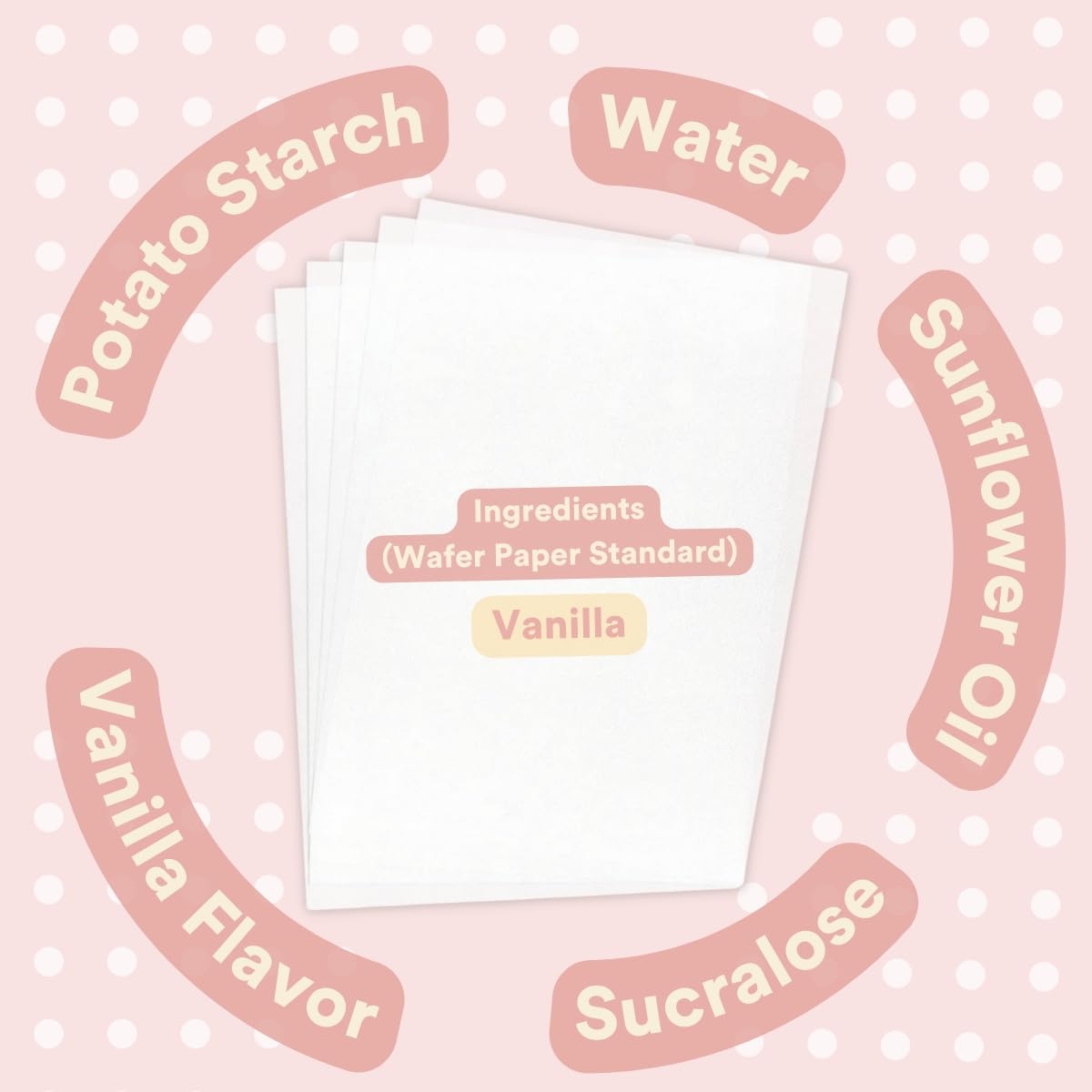 Amazon Printable Edible Wafer Paper Sheets From Paper2eat 0 30 Mm 100 Sheets Vanilla Grocery Gourmet Food