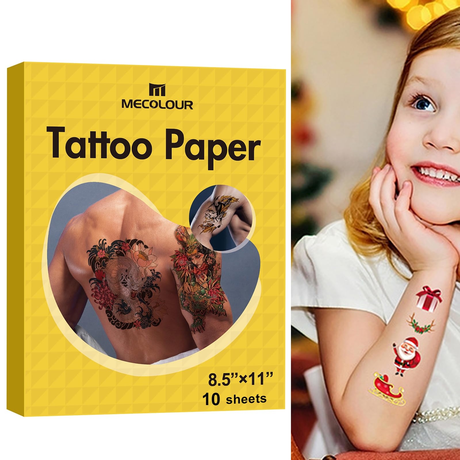 Amazon Printable Temporary Tattoo Paper For Laser Inkjet Printer 8 5 X11 10 Sets DIY Personalized Image Transfer Sheet For Skin Halloween New Year Beauty Personal Care