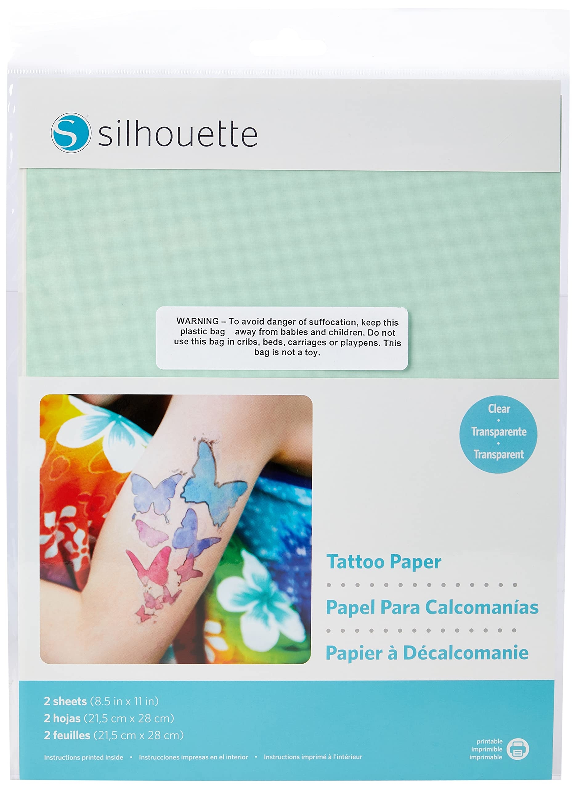 Amazon Silhouette America Inc Temporary Tattoo Paper 8 5x11 Inches Basic Beauty Personal Care