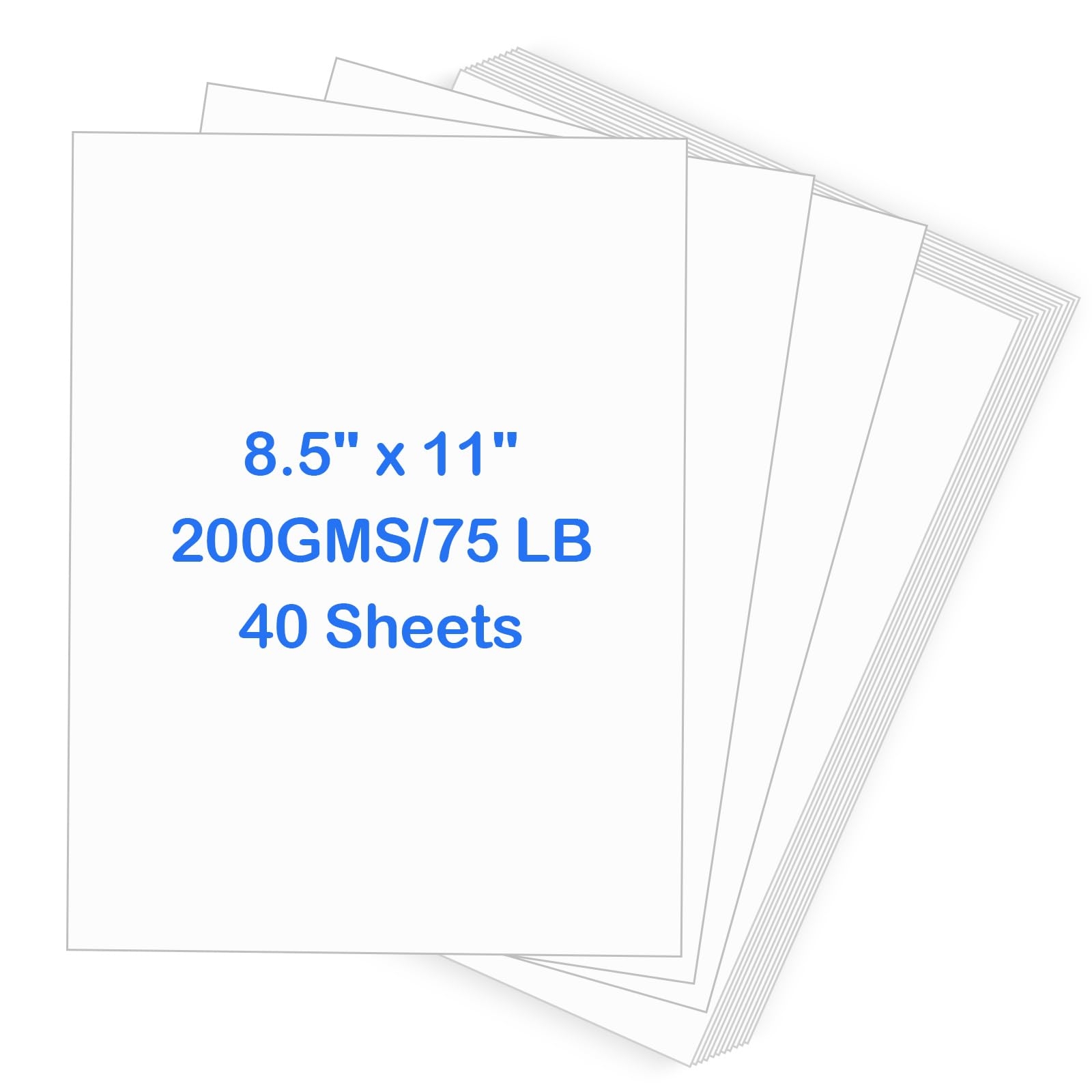 Amazon White Cardstock 40 Sheets Heavy Cardstock 8 5 X 11 Thick Printable Cardstock 75 Lb 200gsm Cardstock Paper For Invitations Business Cards Postcards Crafts Art Wedding DIY Cards Arts Crafts Sewing
