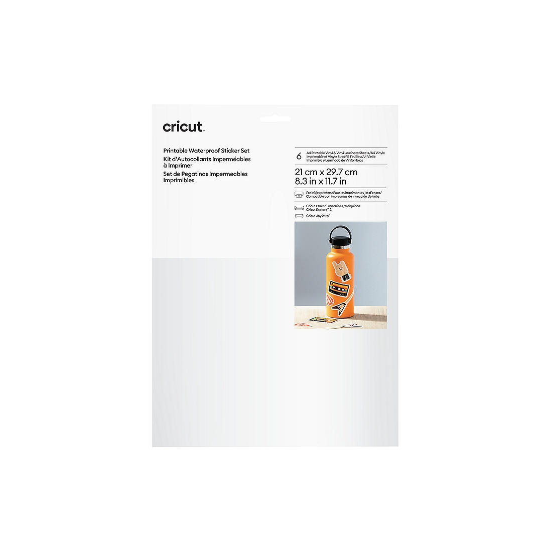 Bedruckbares Wasserfestes Aufkleberset A4 6 Stk Cricut Shop