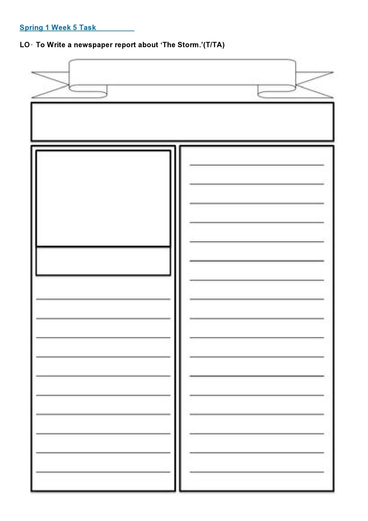 Blank Newspaper Template