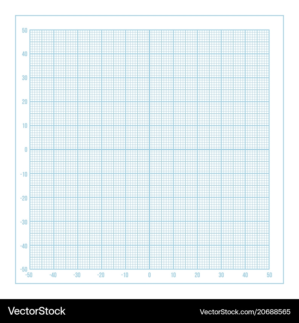 Blue Metric Graph Paper With Coordinate Royalty Free Vector