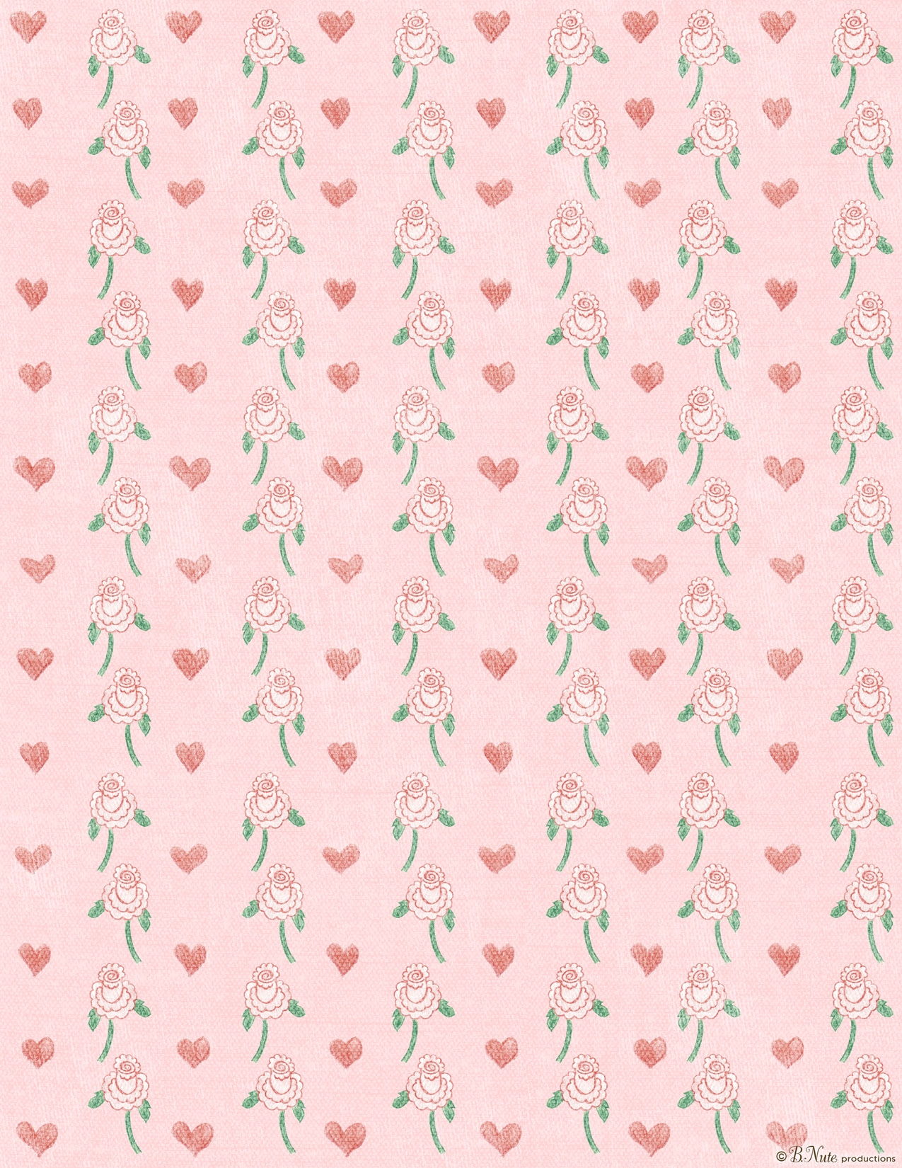 Bnute Productions Free Printable Valentine Craft Or Scrapbook Paper