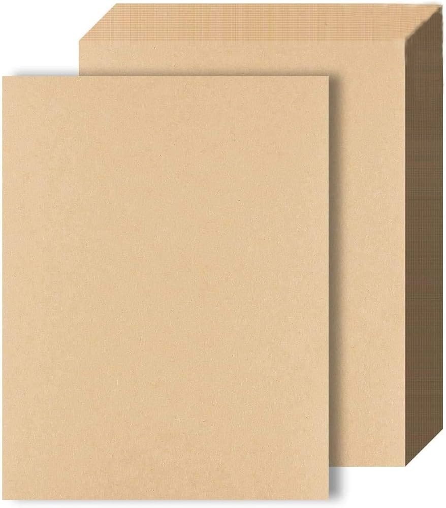 BOSSTER A4 Kraft Paper 100 Sheets DIN A4 Cardboard Paper Brown Paper 100 G m For Inkjet Printers Laser Printers And Art Amazon de Stationery Office Supplies