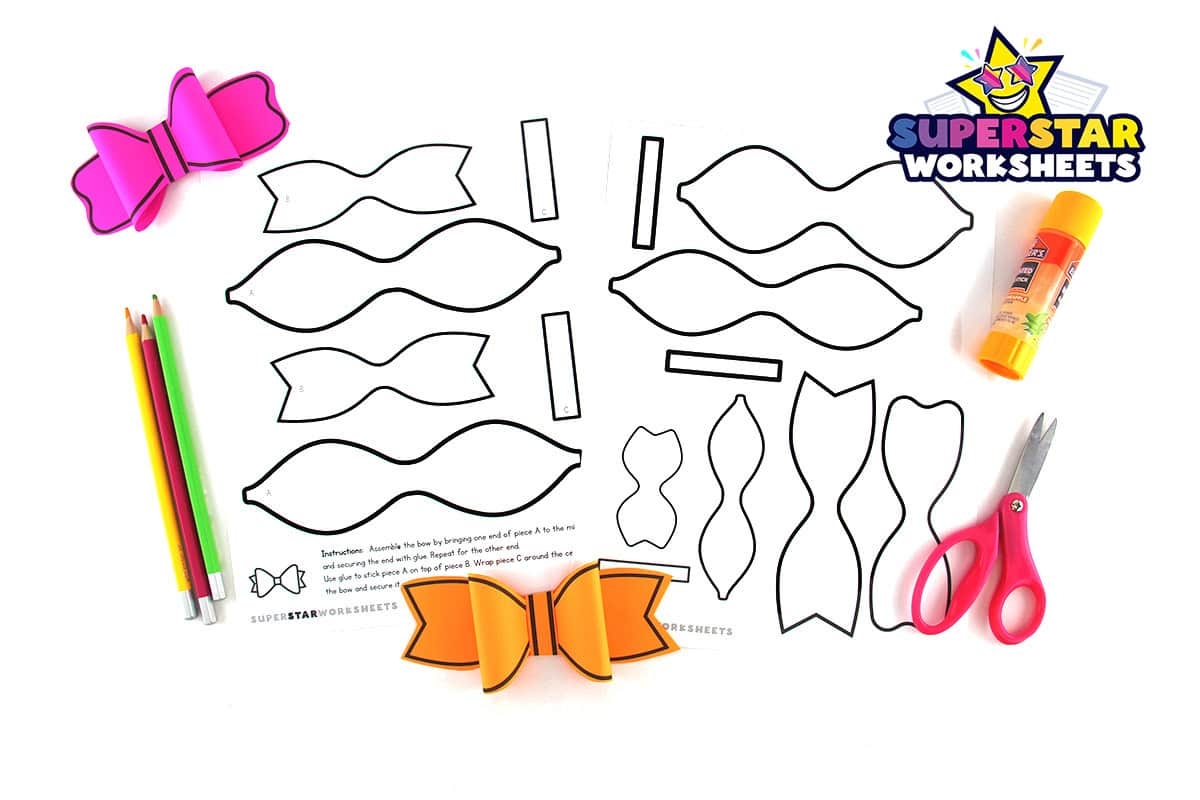 Bow Template Superstar Worksheets
