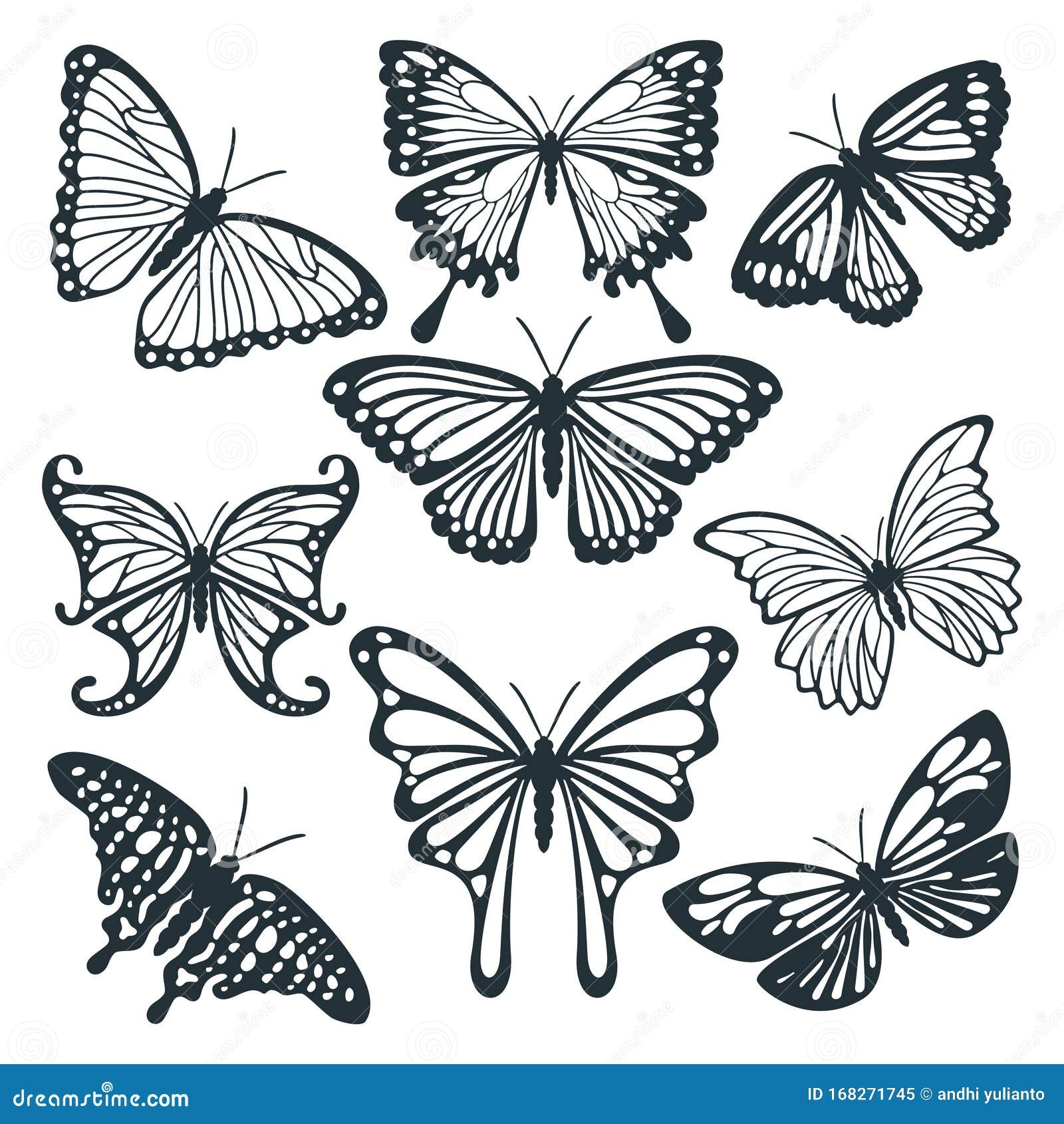 Butterfly Beautiful And High Quality Detail For Paper Craft Cutting Machine And Printable Vector File Design Stock Illustration Illustration Of Decal Digital 168271745