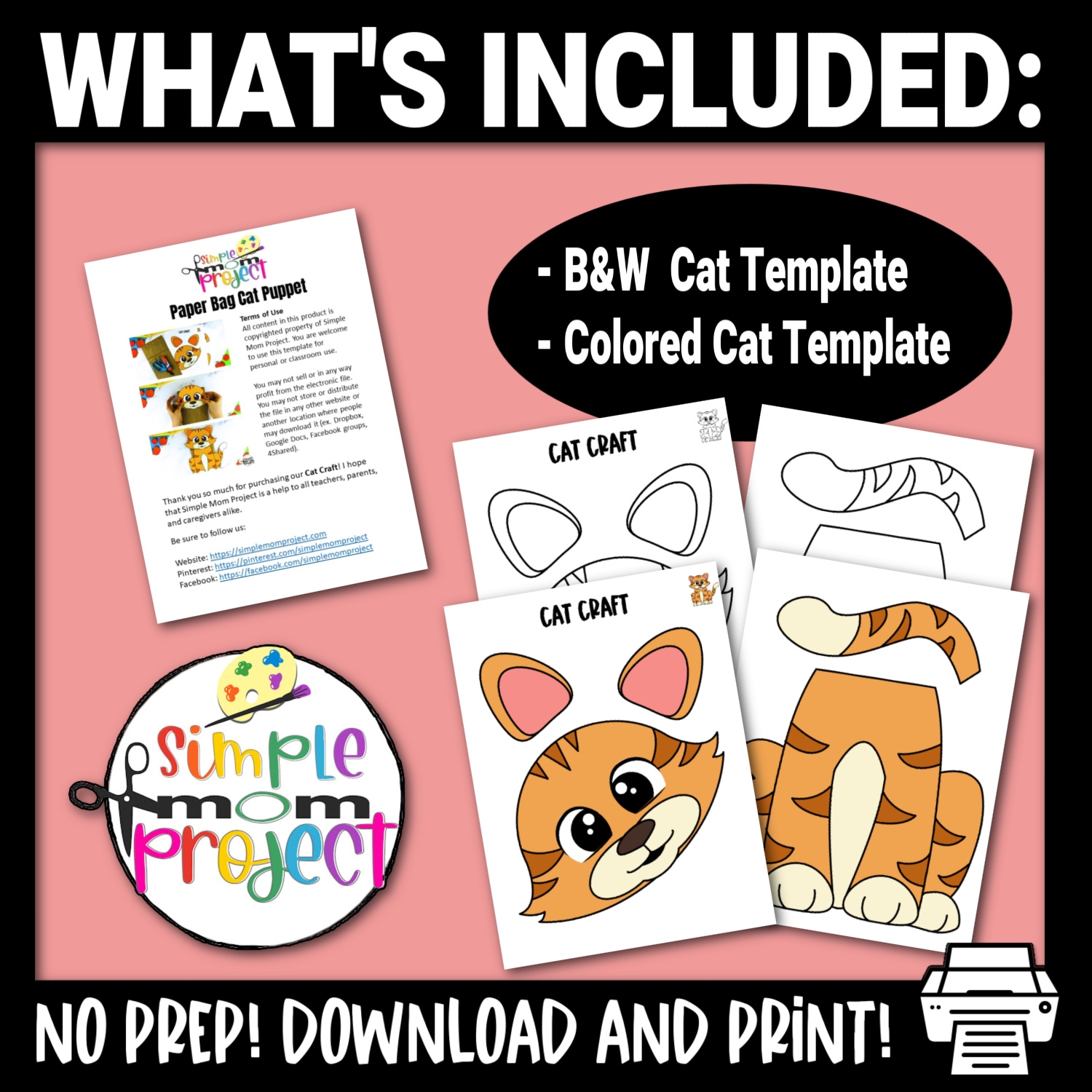 Simple Printable Paper Bag Template
