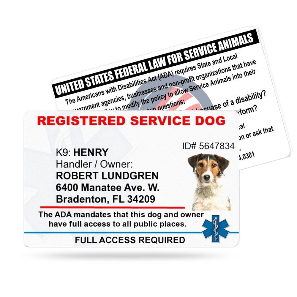 Certification Ada Registered Service Discounts Animal