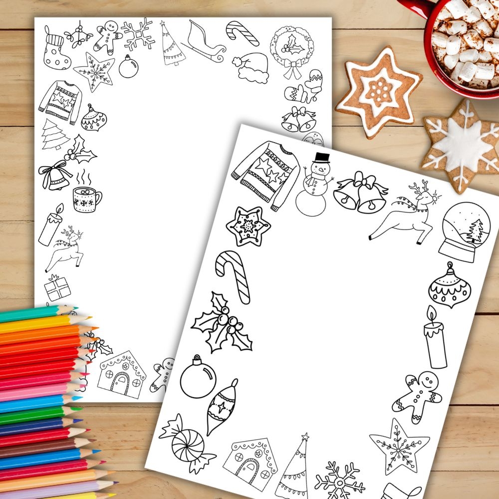 Free Printable Christmas Border Paper