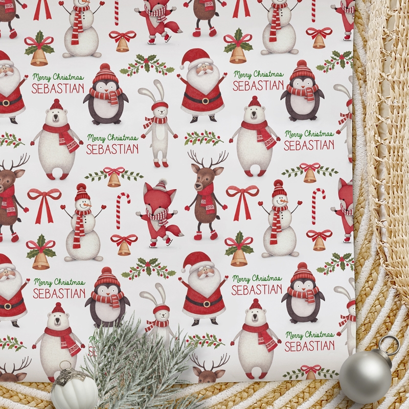 Christmas Wrapping Paper Santa Bears Oh My Ink And Fold
