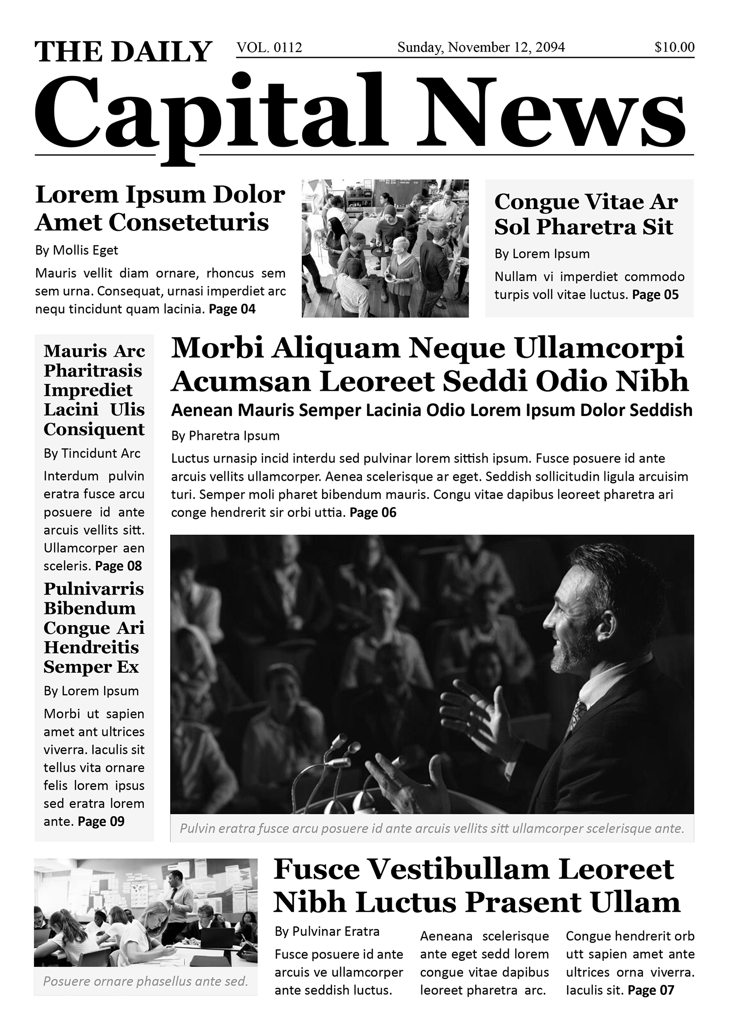 Classic A4 Newspaper Article Template Word Google Docs Highfile