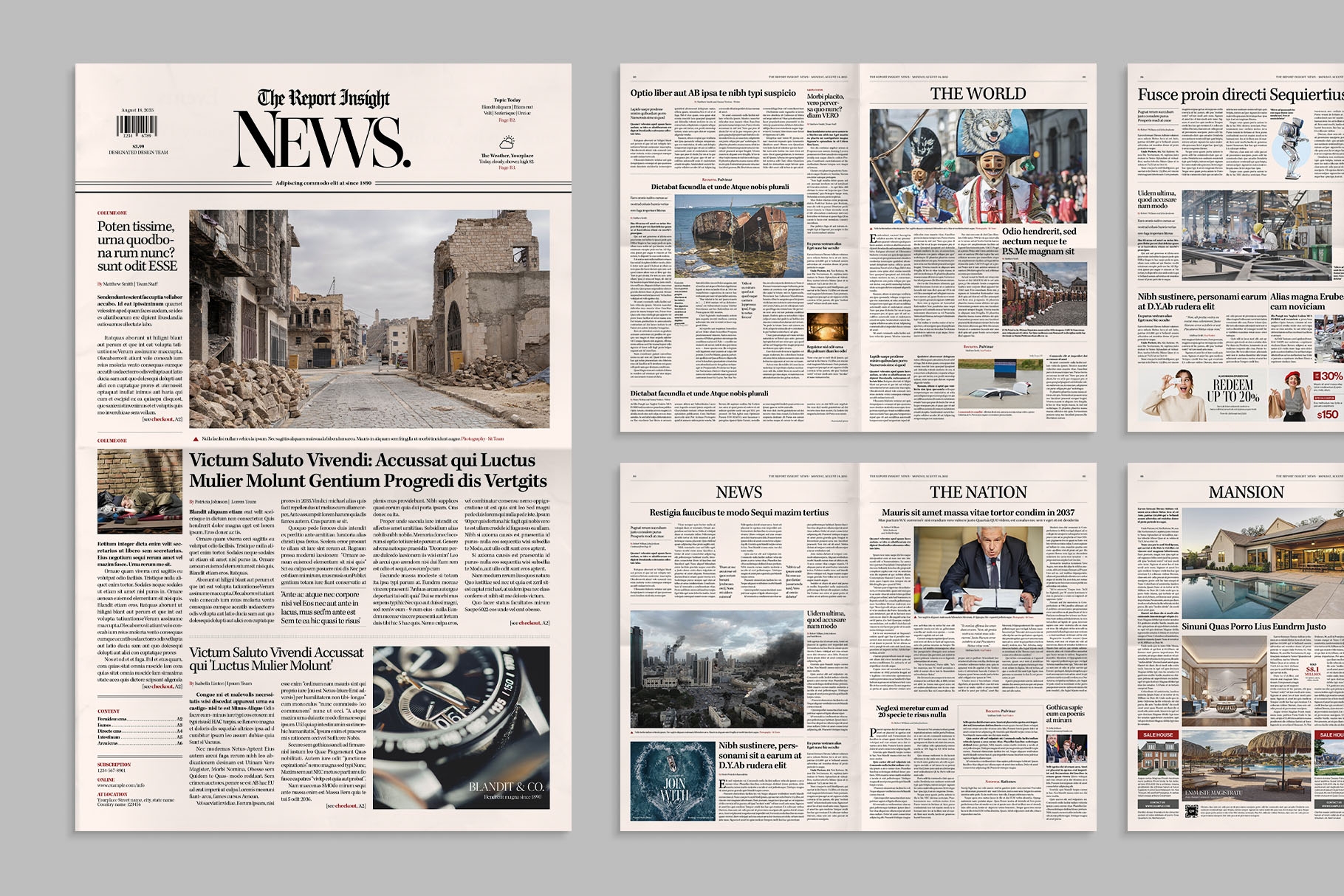 Classic Newspaper Template BrandPacks